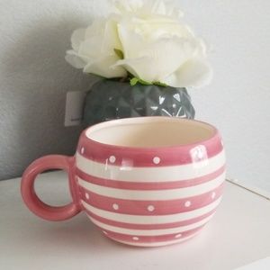 Coffee Lover Mug XL Pink and White